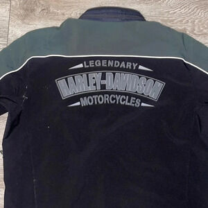 Harley Davidson motorcycles jacket size medium coat black and green